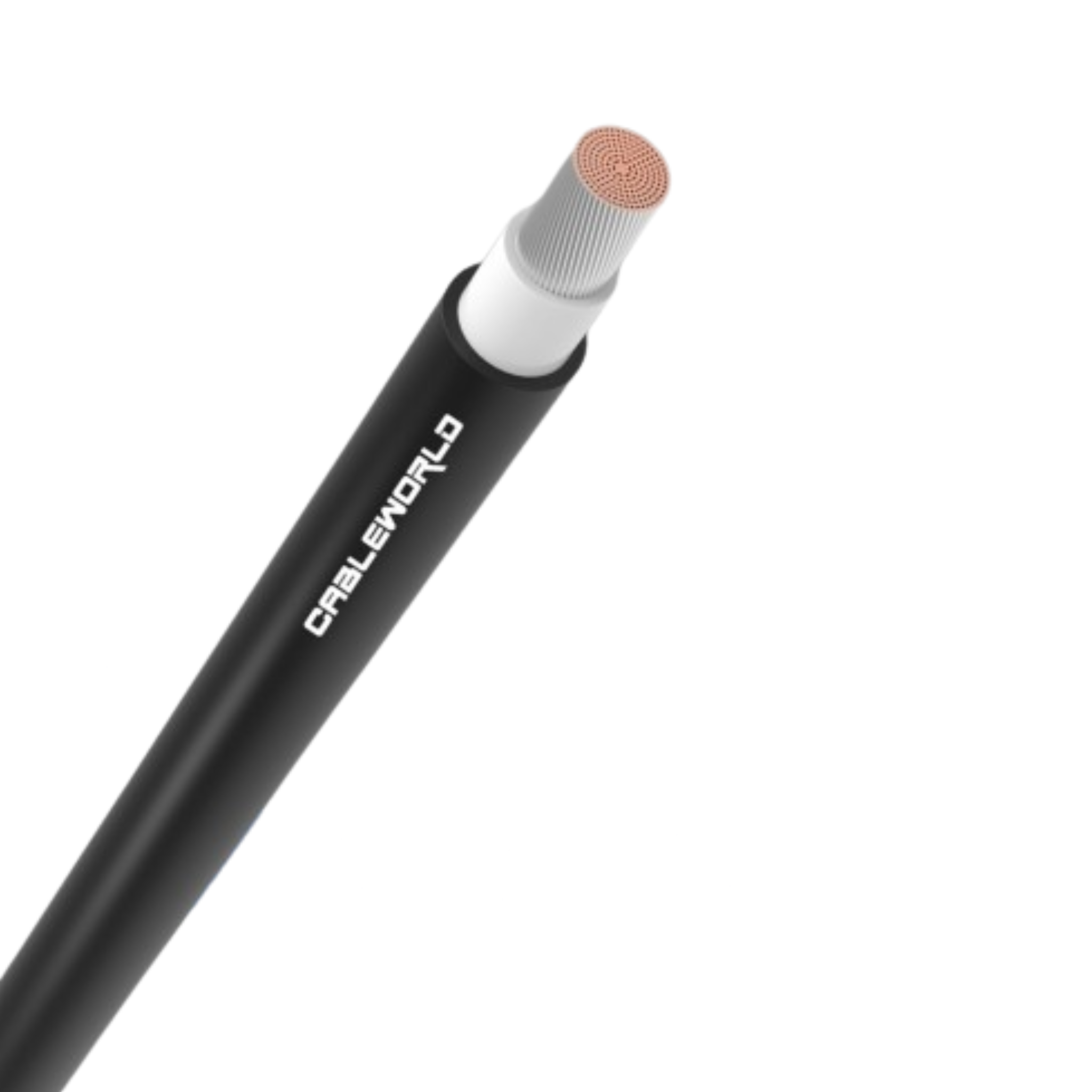 Cableworld 6mm2 single-core DC cable 2m - Black