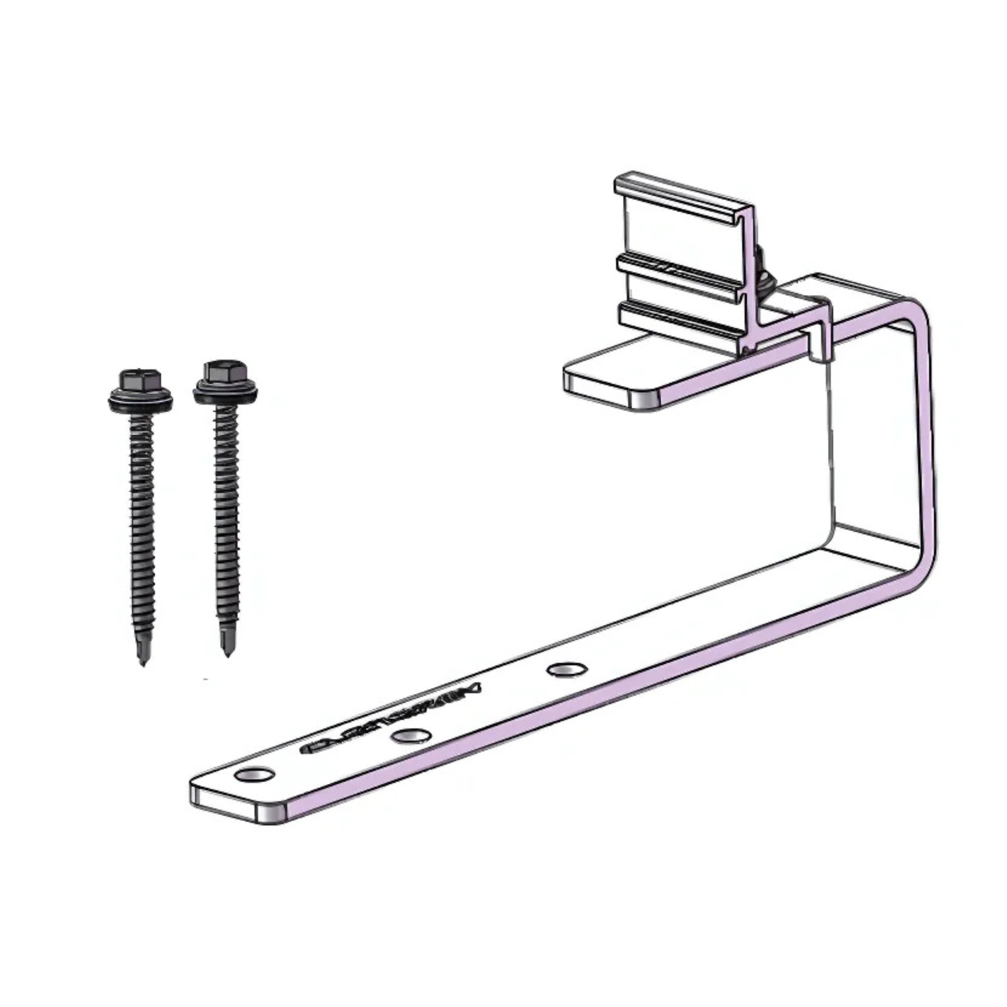 Clenergy Solar Roof Slate/Prefa Interface Anchor - screws are included