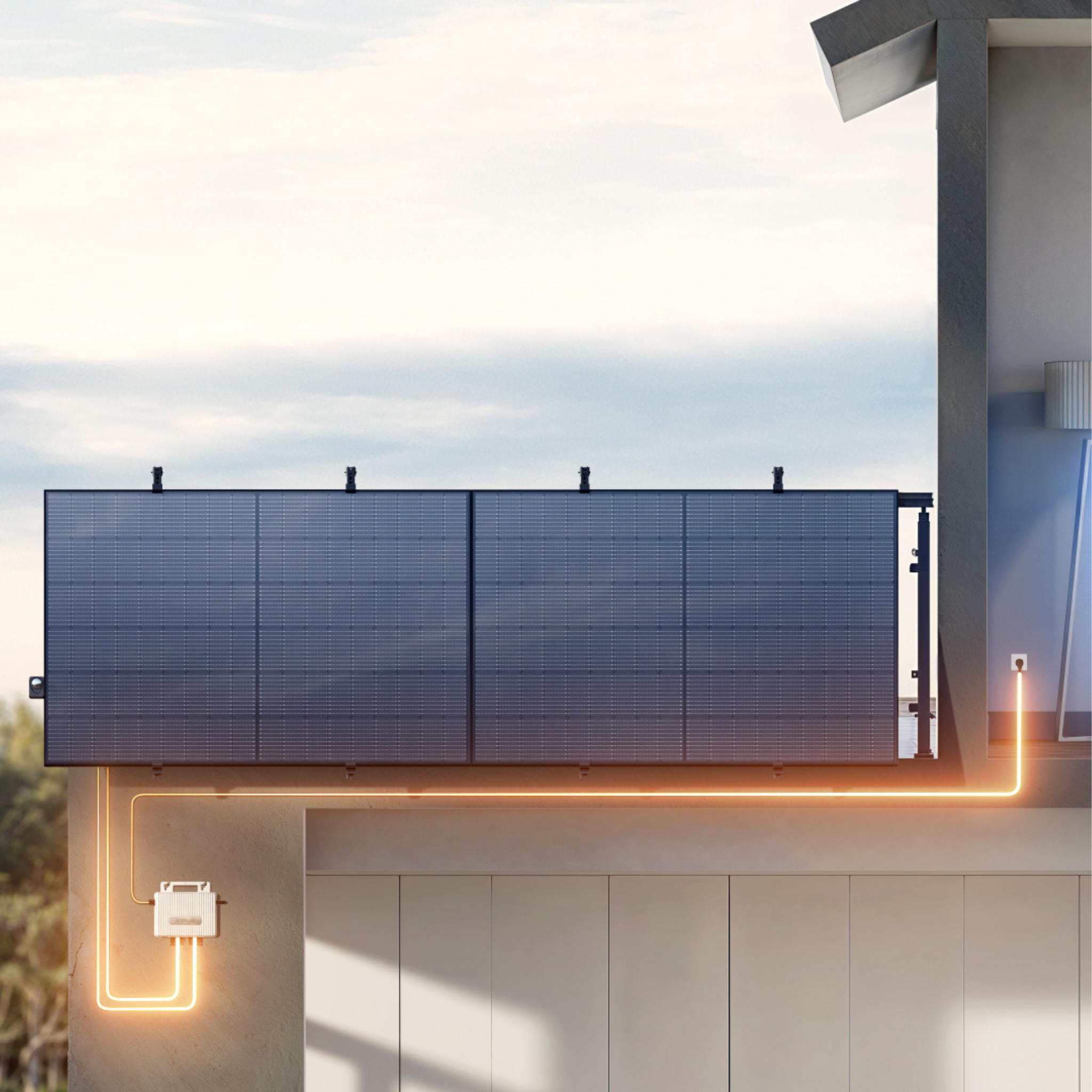 EcoFlow STREAM Microinverter Bundle with 2x 450W Rigid Solar Panel + STREAM AC Pro