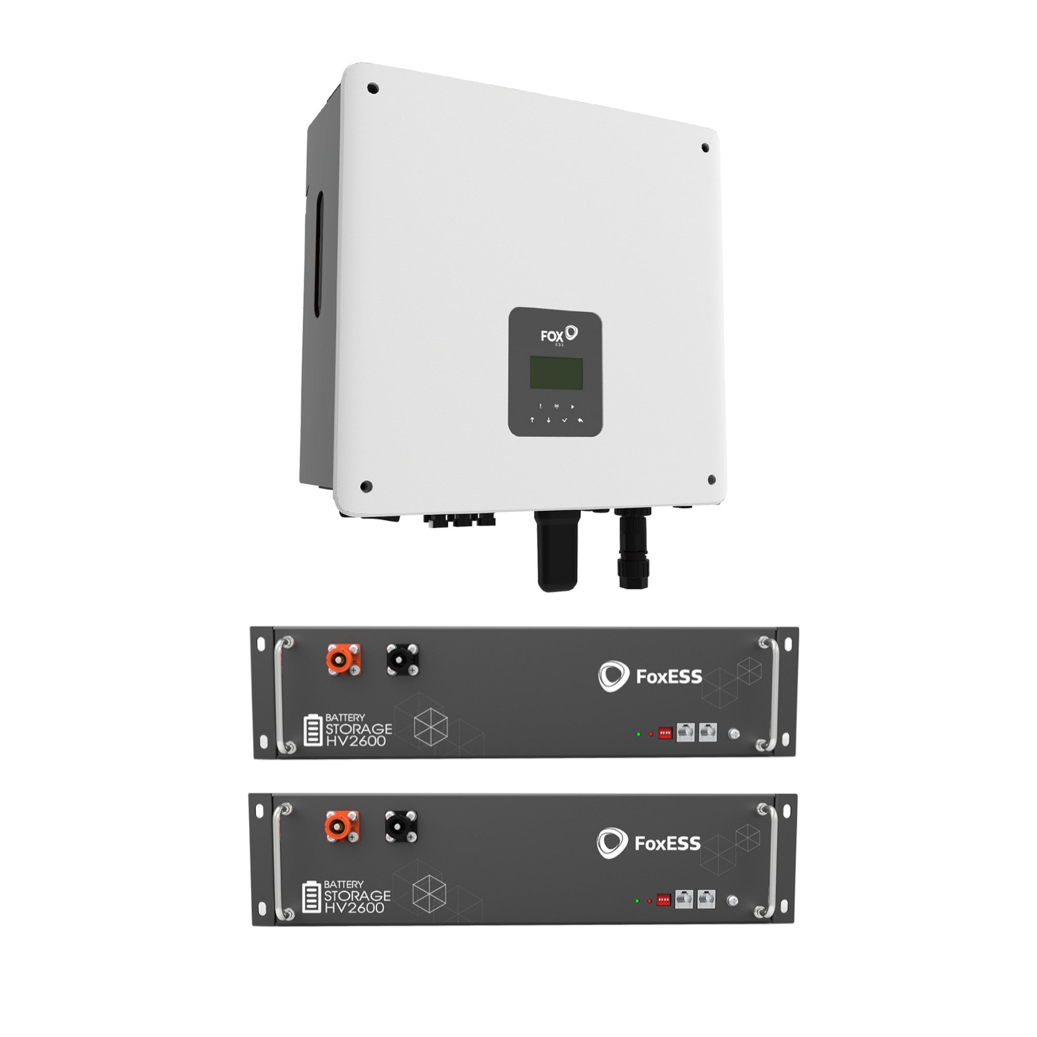 Fox Hybrid 3.7kW Inverter with 2x HV2600 battery package (Incl. BMS)