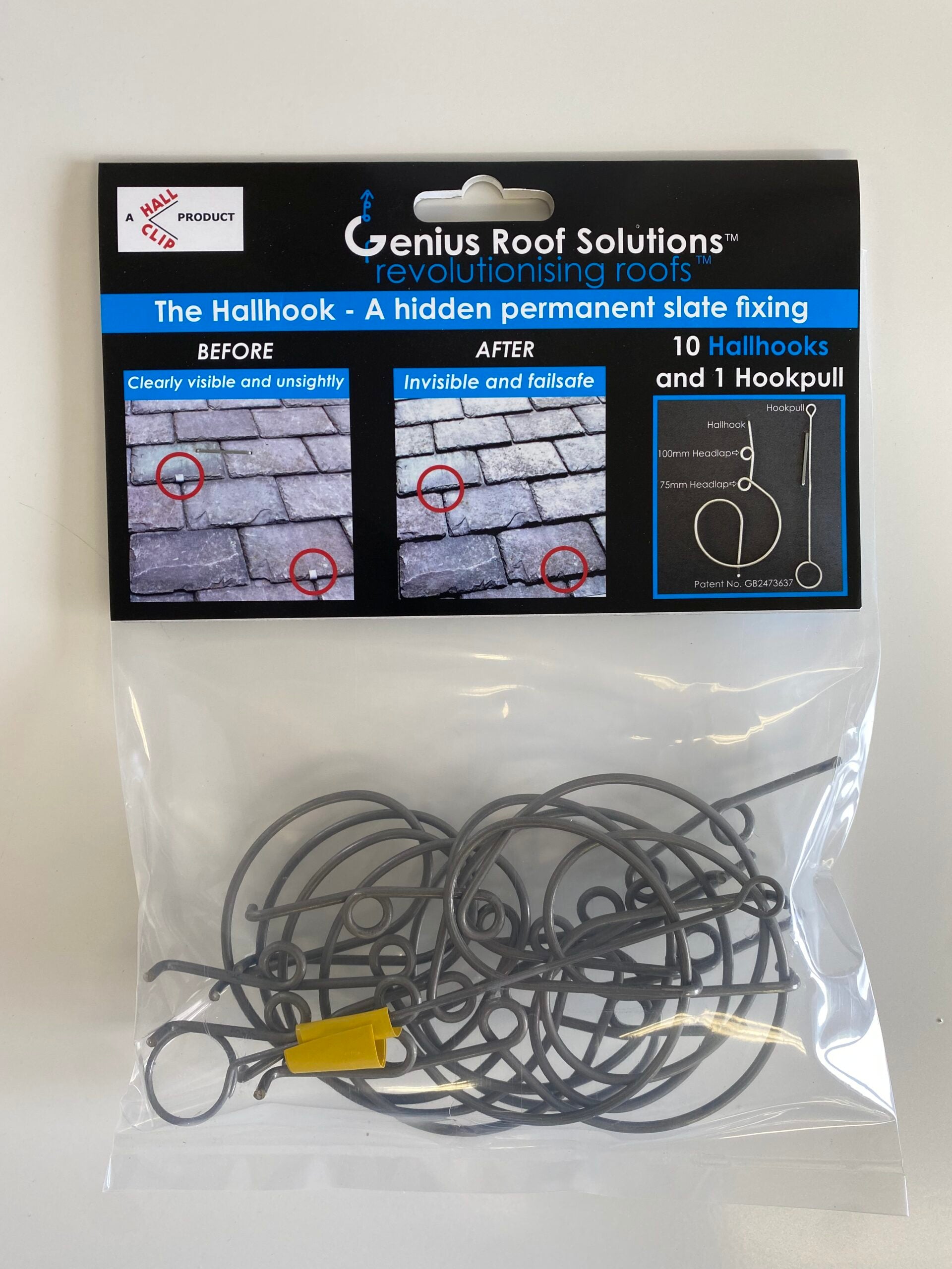 Genius Roof Solutions Hallhooks for Fitting Slates - Pack of 10