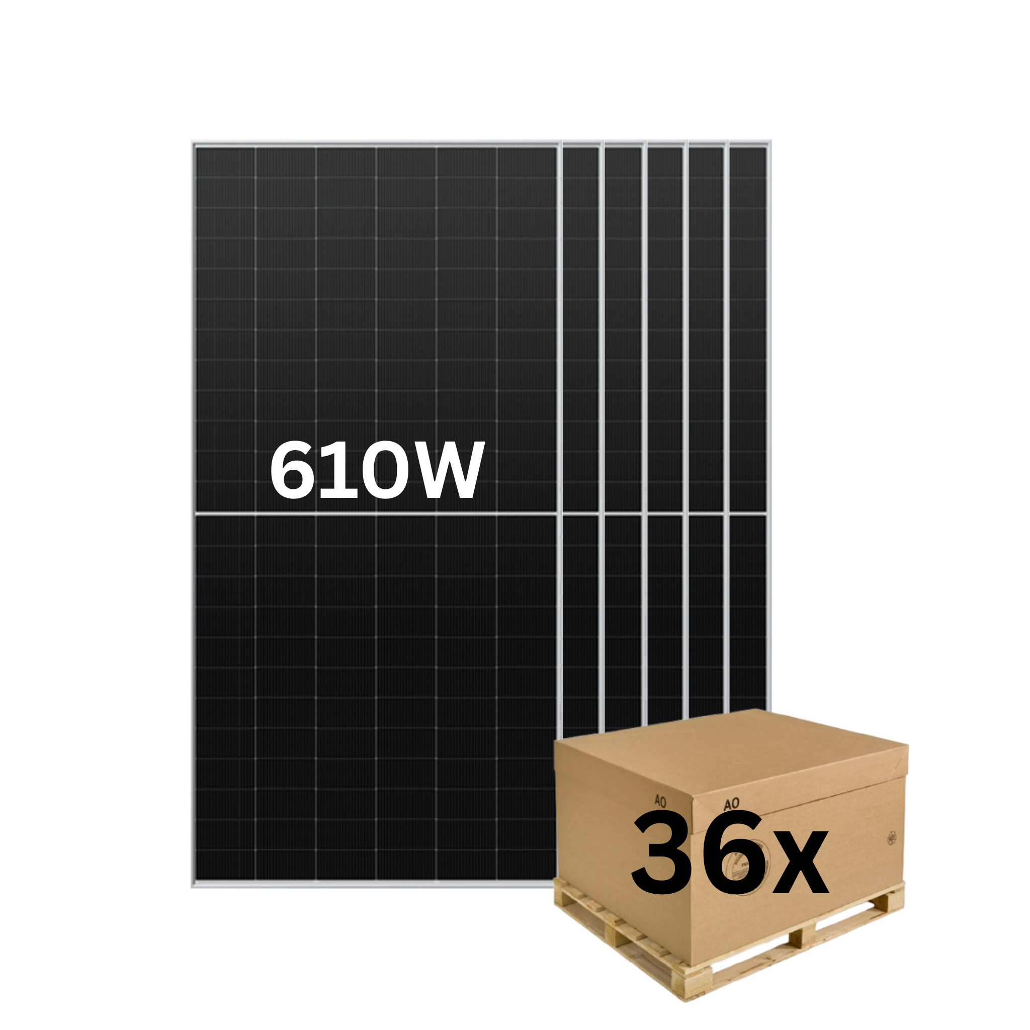 Longi 610W Hi-Mo7 Bi-Facial Mono Silver Frame Solar Panel - Pallet of 36