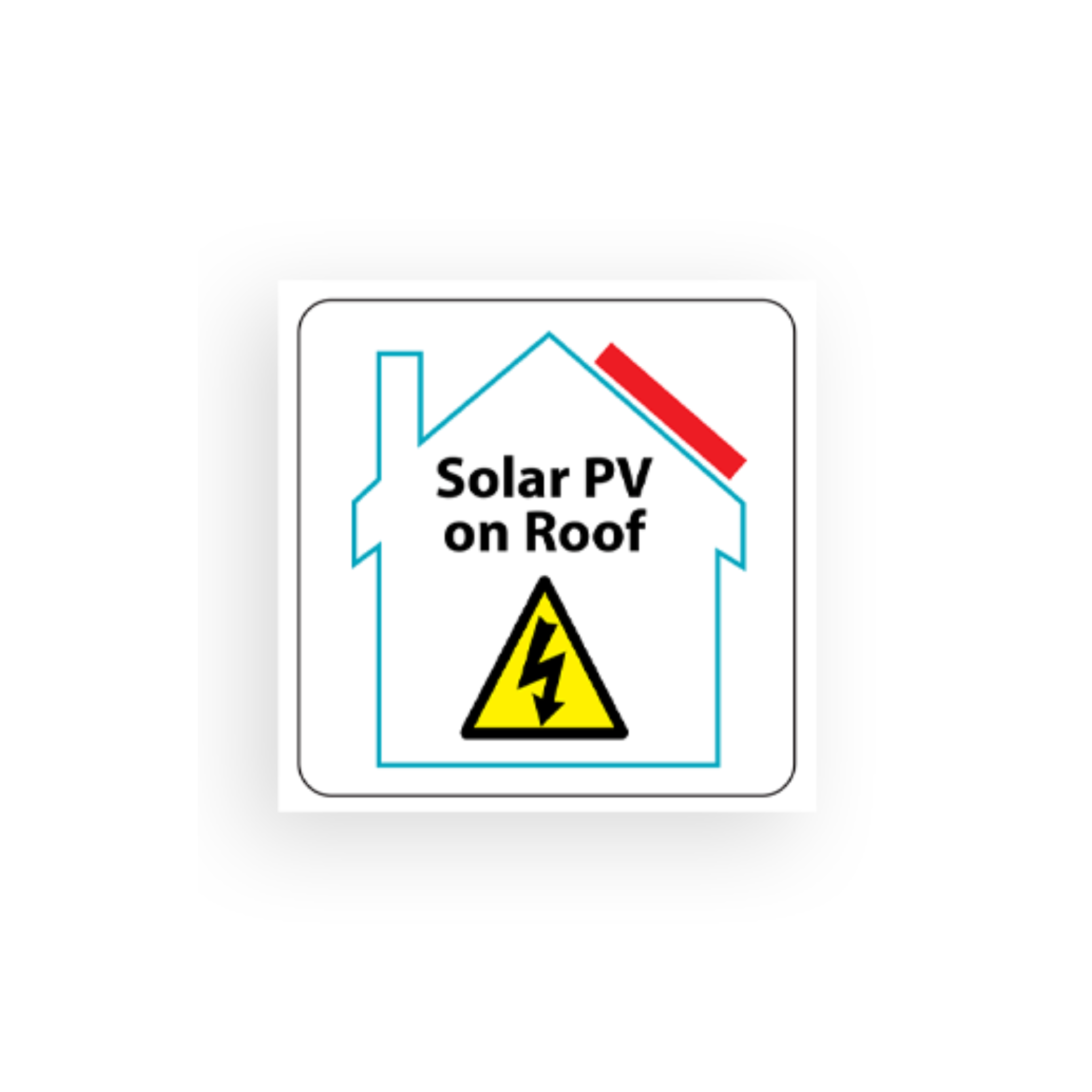 PV on Roof Hazard Labels