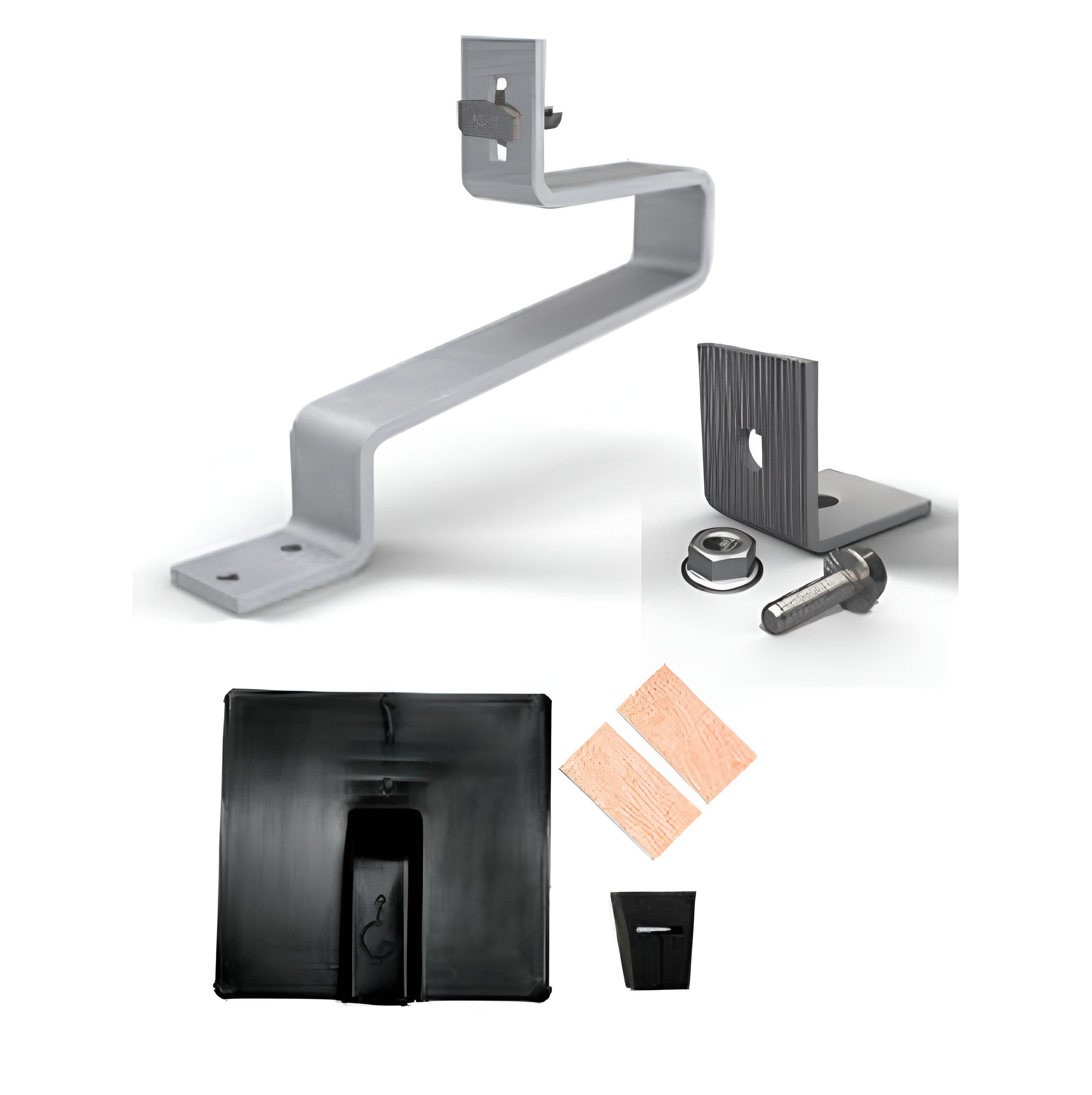 Renusol Vertical Flat Solution with Genius Flashing with Hall Hooks not included