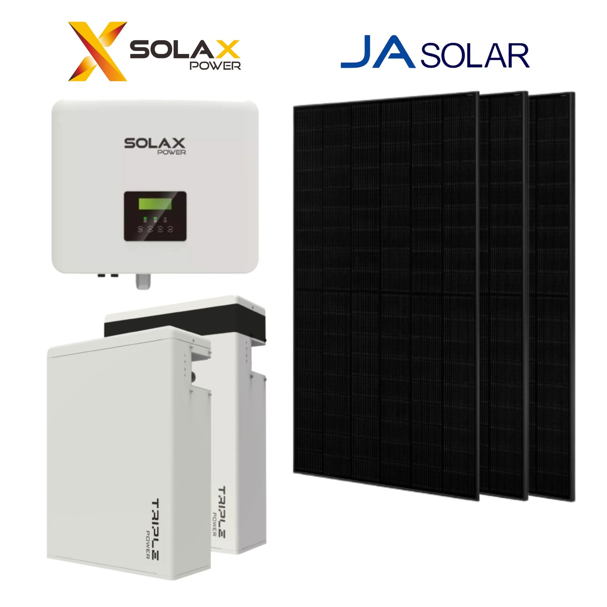 Complete Solar Kit: SolaX 3kW Hybrid Inverter, 3x JA Solar 410W Panels & SolaX 11.6kWh Battery