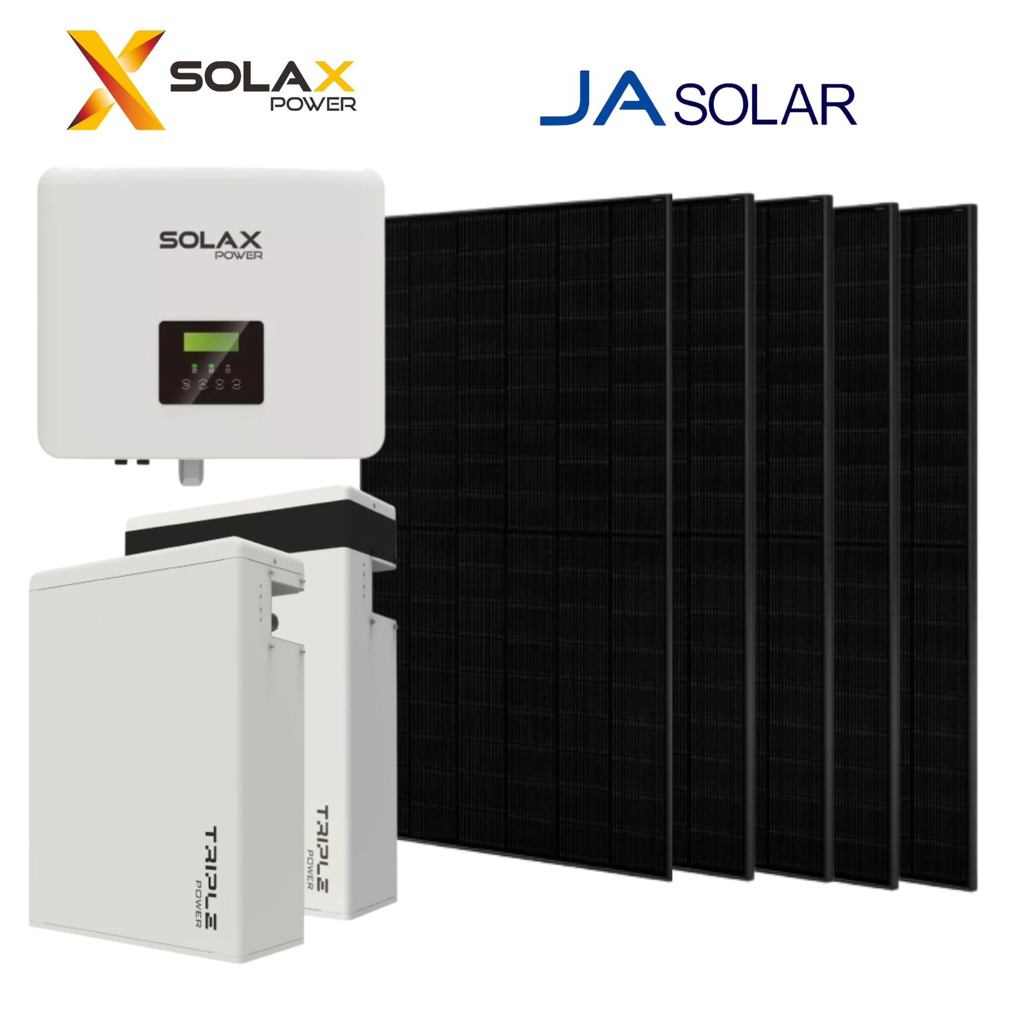 Complete Solar Kit: SolaX 5kW Hybrid Inverter, 5x JA Solar 410W Panels & SolaX 11.6kWh Battery