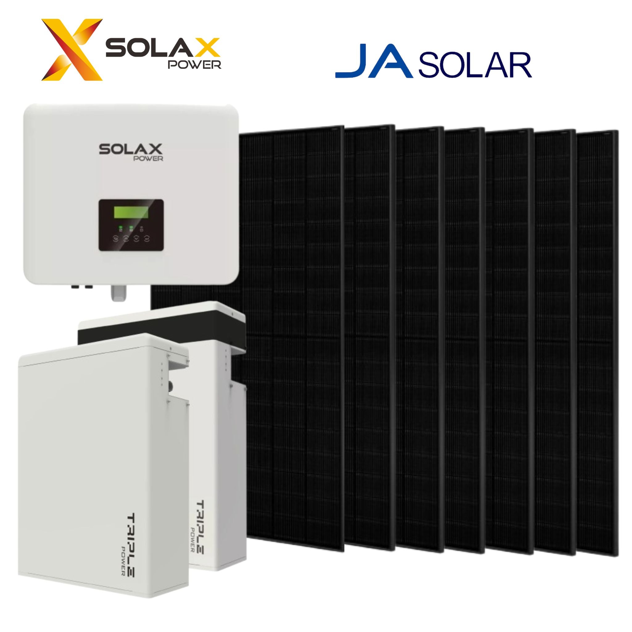 Complete Solar Kit: SolaX 8kW Hybrid Inverter, 7x JA Solar 410W Panels & SolaX 11.6kWh Battery