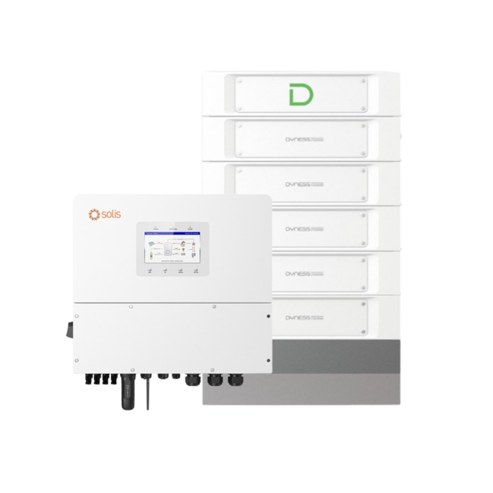 Solis S6 12kW Three Phase Hybrid HV Inverter and 5x Dyness Stack100 25.6kWh Storage Package