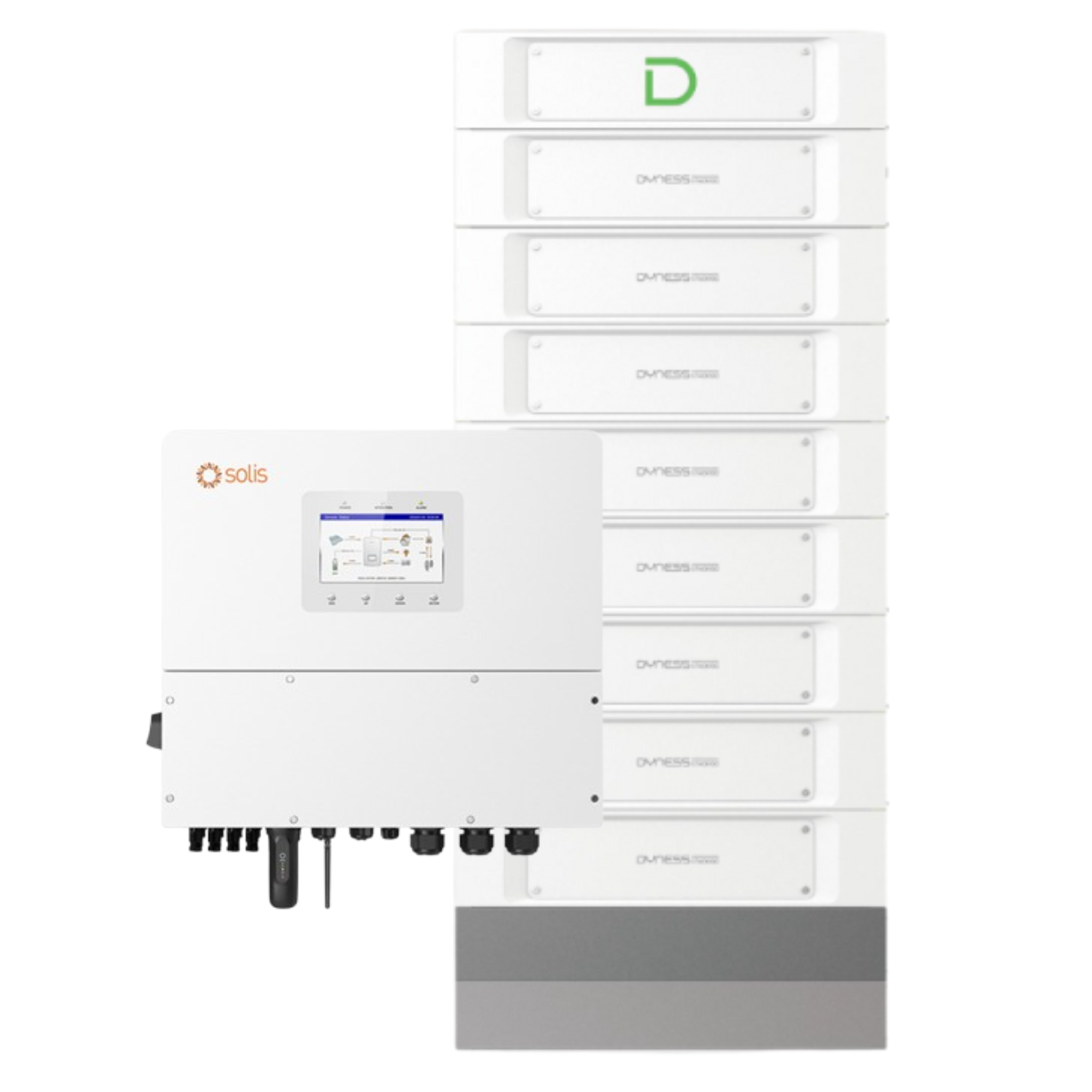Solis S6 20kW Three Phase Hybrid HV Inverter and 8x Dyness Stack100 41kWh Storage Package