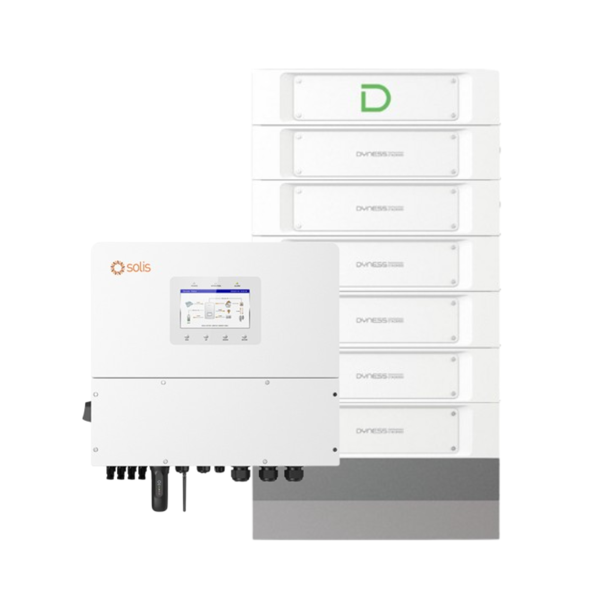 Solis S6 15kW Three Phase Hybrid HV Inverter and 6x Dyness Stack100 30kWh Storage Package