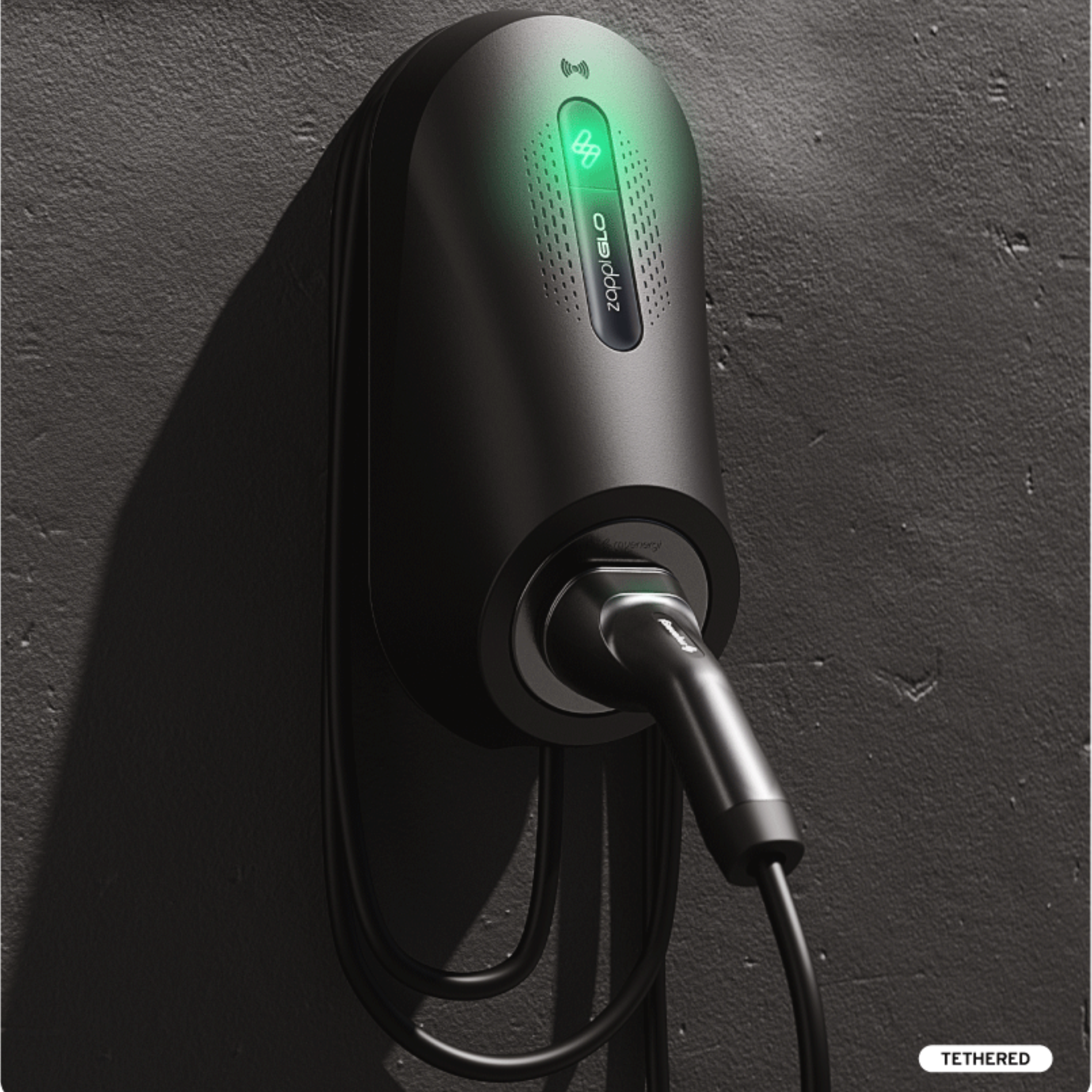 Myenergi Zappi GLO EV Charger 7kW Tethered Black